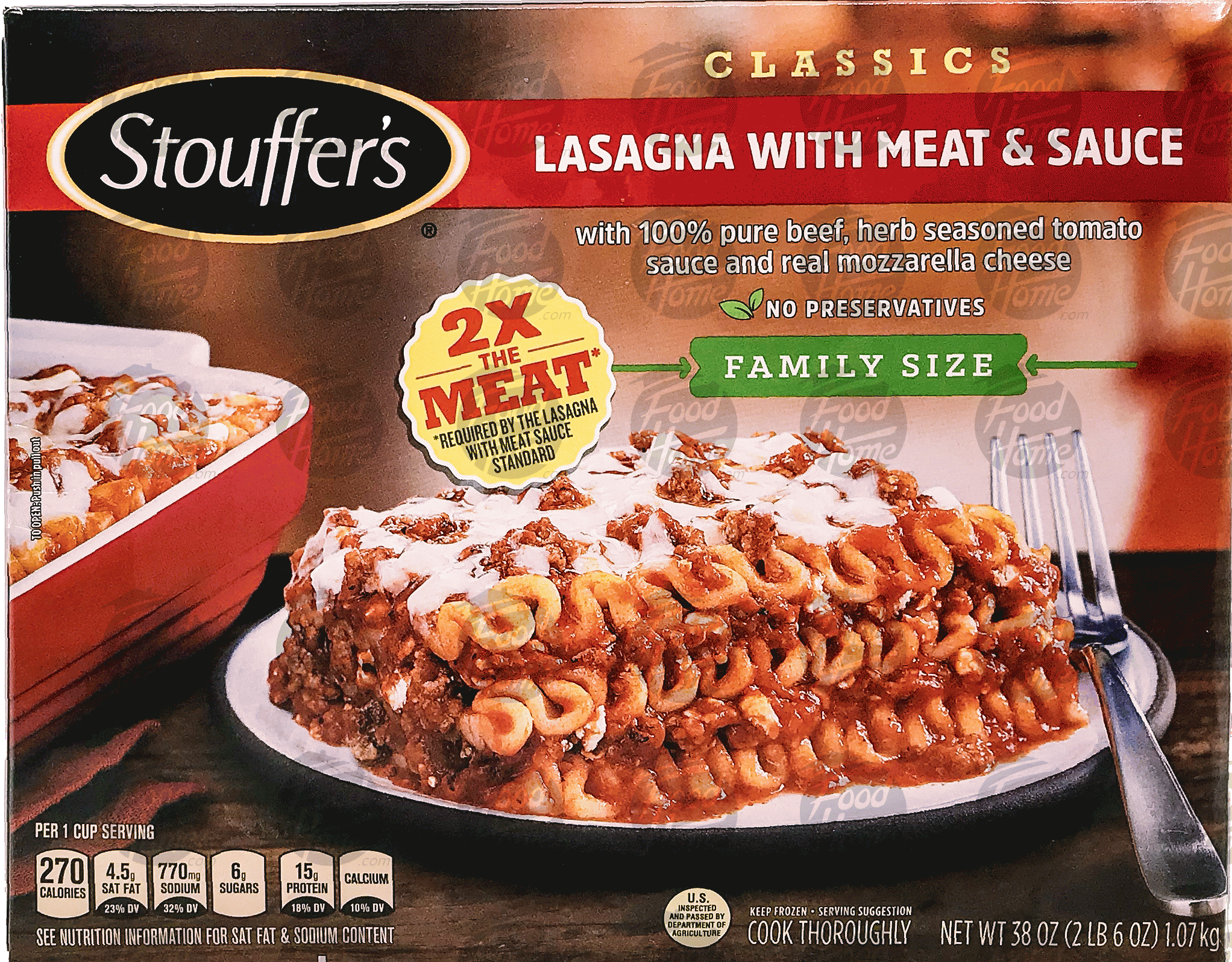 Stouffer's Family Size lasagna w/ meat & sauce Full-Size Picture